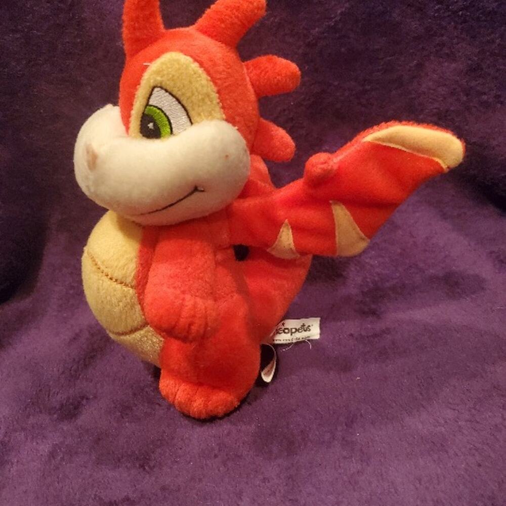 Neopets - Red Scorchio Plushie Limited Too Y2K Vintage Plush Toy Dragon - Picture 4 of 7